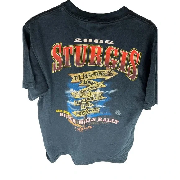 Sturgis 2006 T-Shirt 66th Annual Black Hills‎ Rally Mens M Sturgis - Picture 5 of 6